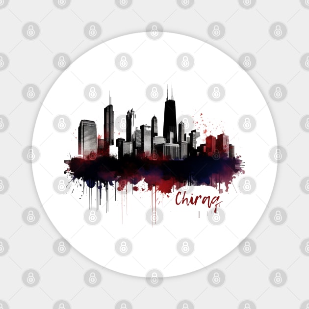 Chicago Skyline Chiraq Magnet by Andrew World